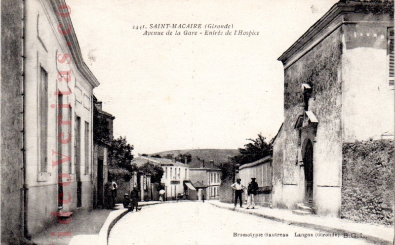 Saint Macaire Avenue de la gare et entree de l Hospice
