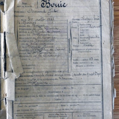 Bouic Arnaud livret militaire 2