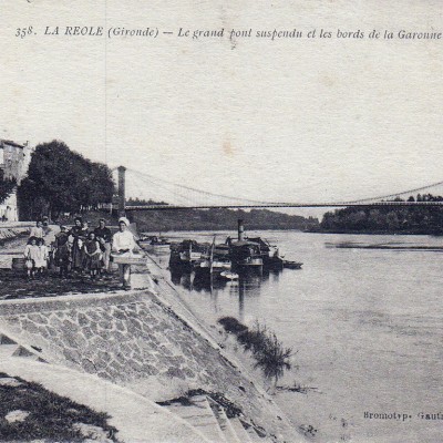 la reole bateau a vapeur port gabarres 