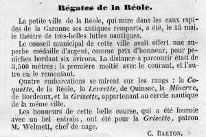 regates de la reole illustration 1858 1