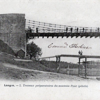 langon travaux preparatoires du nouveau pont