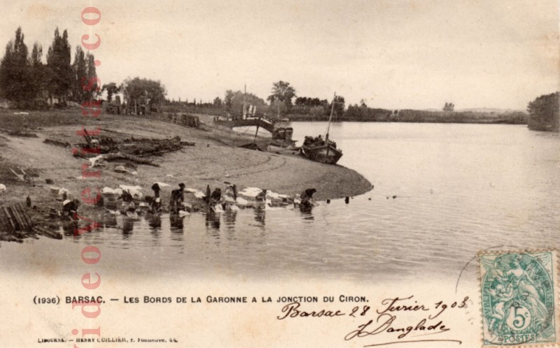 barsac les bords de la garonne a la jonction du ciron