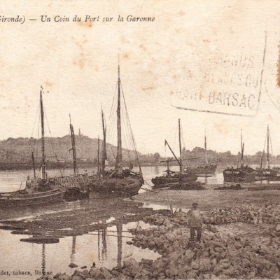 barsac un coin du port sur la garonne