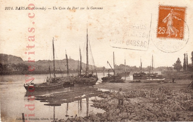 barsac un coin du port sur la garonne