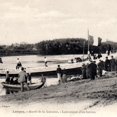 02 Langon Lancement d un bateau