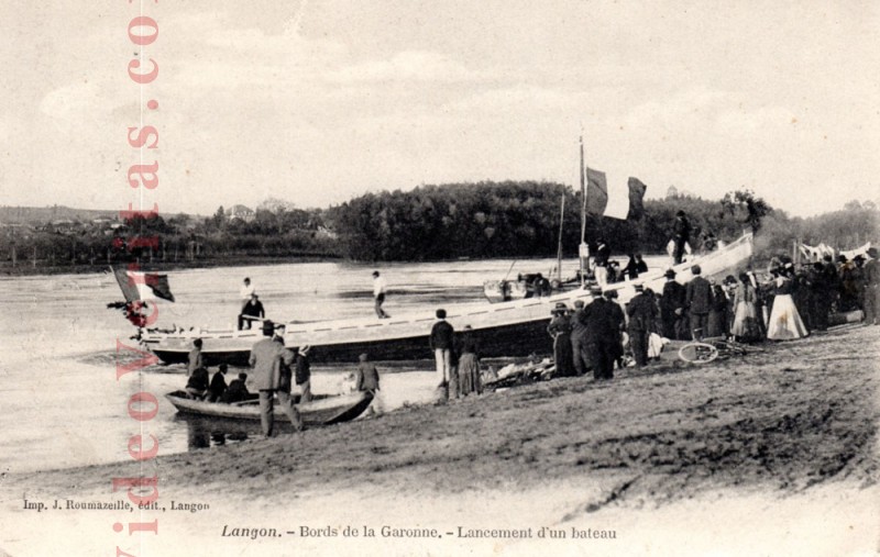 02 Langon Lancement d un bateau