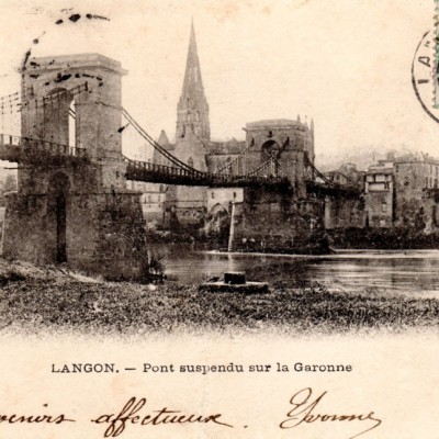 12 Langon Pont suspendu sur la Garonne