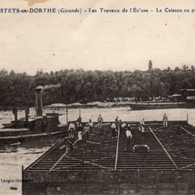 Castets en Dorthes Travaux de l ecluse
