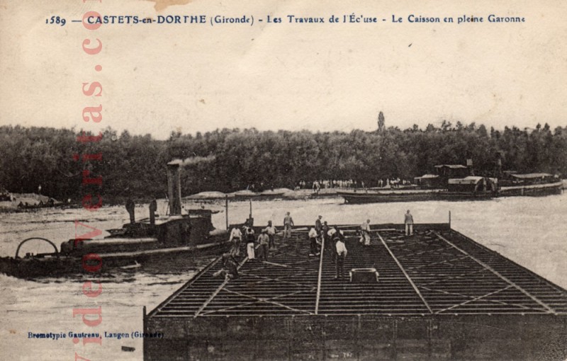 Castets en Dorthes Travaux de l ecluse