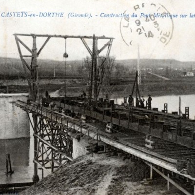 LA GARONNE les ports 07 construction du pont de castets en dorthe copie