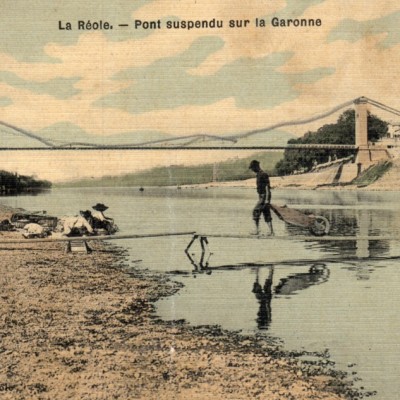 La reole Pont suspendu