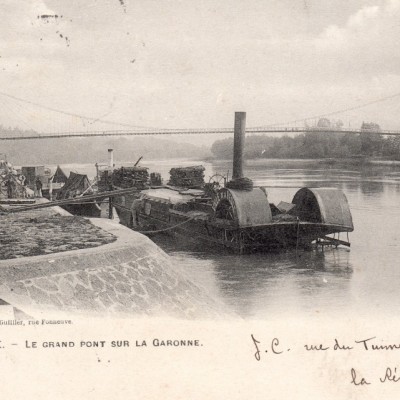 la reole le grand pont sur la garonne