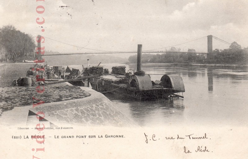 la reole le grand pont sur la garonne