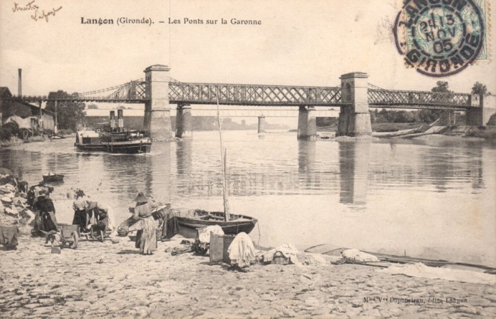 CPA 06 Langon Les Ponts sur la garonne