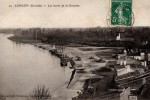 CPA Langon Les bords de la Garonne