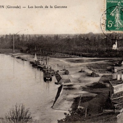 CPA Langon Les bords de la Garonne
