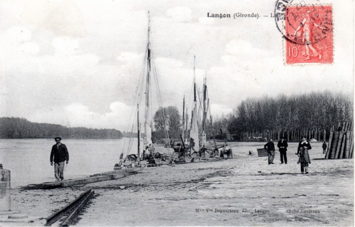 Langon Gironde  le port