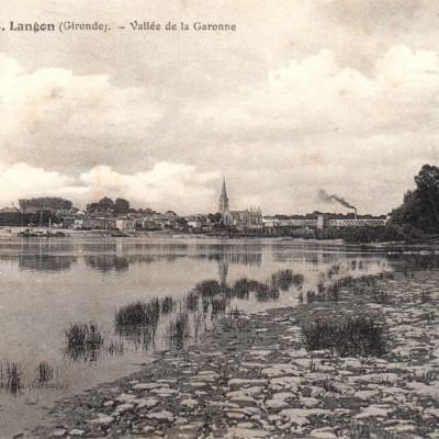 langon gironde  vall  e de la garonne vue de st macaire 1004 