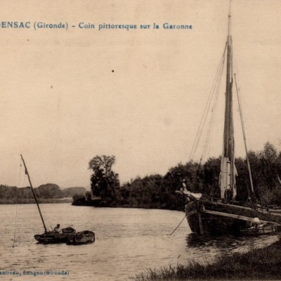 podensac  giironde  coin pittoresque sur la garonne