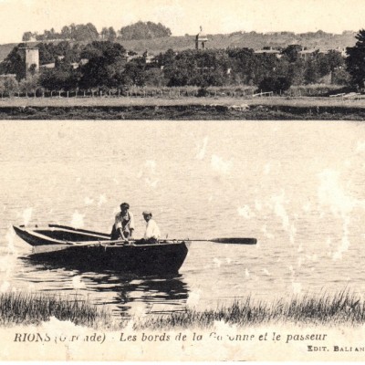 rions gironde  les bords de la garonne et le passeur