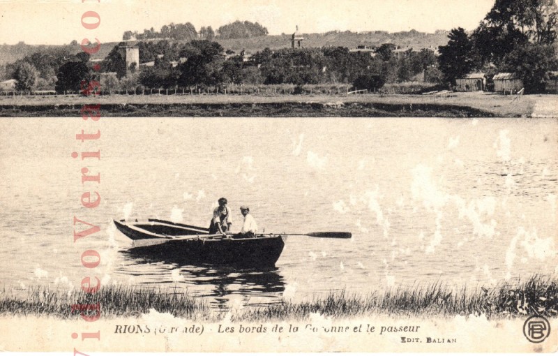 rions gironde  les bords de la garonne et le passeur