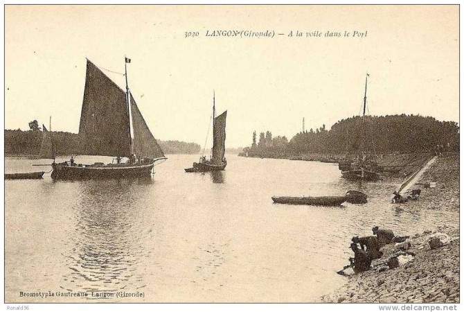 langon lavandieres dans le port