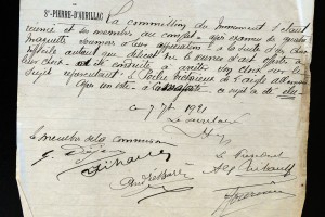 1921 lettre du conseil choix du monument