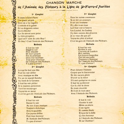 19 chanson de marche amicale des pecheurs