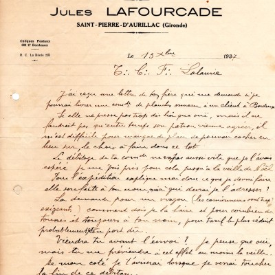 21 lettre jules lafourcade