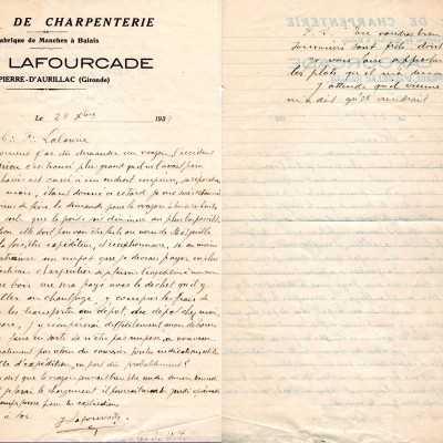 lettre jules lafourcade 28 10