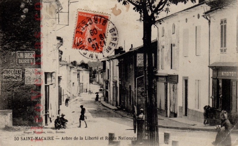 Saint Macaire Arbre de la Libert   et Route Nationale