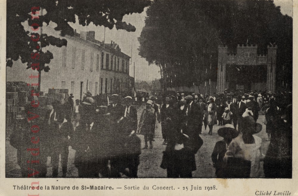 Saint Macaire Theatre de la Nature Concert du 25 Juin 1928
