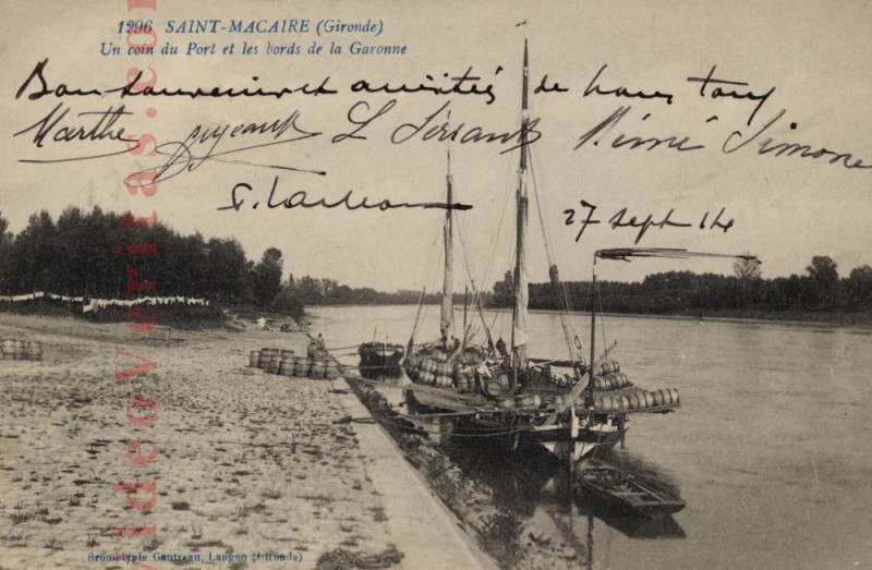 Saint Macaire Un coin du Port et les bords de la Garonne