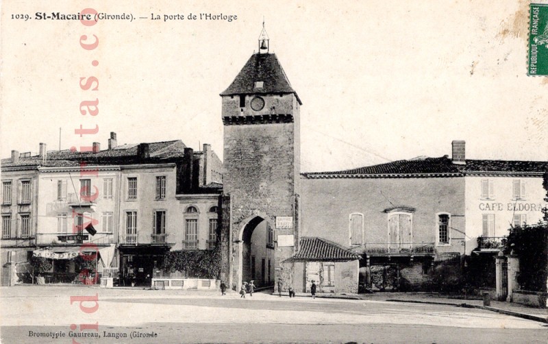 CPA St Macaire Porte de l Horloge 1