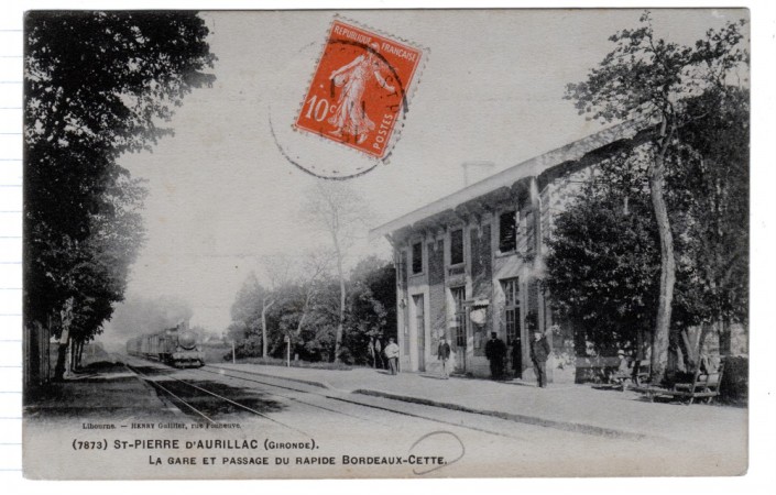 la gare et le passage du bordeaux cette  lauriol 